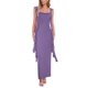 thumbnail image 1 of Vestido PRETTYGARDEN 2025 Verano Maxi Sin Mangas con Volantes Violeta Talle L, 1 of 8