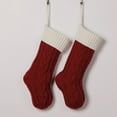thumbnail image 1 of Sac de Bas Tricoté de Noël Festif pour Fête Familiale Intérieur et Rangement de Bonbons pour Enfants, 1 of 6