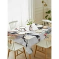 thumbnail image 4 of Christmas Bird, Tablecloth Rectangle Table Cloth 60x102 , Waterproof Tablecloth Outdoor Table Cloth, Watercolor Green Pine Tree Leaves Washable Table Cover for Kitchen Dining Party, 4 of 8