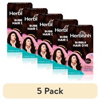 (5 pack) Herbishh Combo: Bubble Hair Dye Shampoo - Dark Brown & Argan Oil Hair Mask, 150ml | 3-in-1 Permanent Hair Color, 100% Gray Coverage, Ammonia-Free, Travel-Friendly
