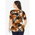 thumbnail image 2 of Jessica London Women's Plus Size Stretch Cotton Square Neck Tee, 2 of 6