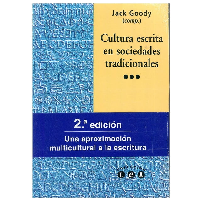 Cultura escrita en sociedades tradicionales Gedisa 9788474325294