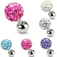 thumbnail image 4 of HOOUN Stud Earrings Earrings Crystal Ear Ring Stainless Steel Jewelry Women Jewelry-Mixcolor-3mm, 4 of 9