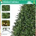 thumbnail image 4 of Tcbosik 7FT Pre-Lit Artificial Christmas Tree with 700 Warm LED Lights, Hinged Xmas Tree with 2231 Branch Tips for Holiday Decoration, Includes Metal Stand, Green, 4 of 7