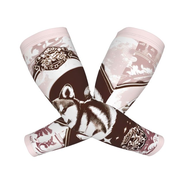 Balery Vintage Husky Dog Mangas Refrescantes para Brazos para Hombre y Mujer – Transpirables y Absorbentes de Humedad para Mujeres, Hombres y Niños