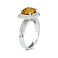 thumbnail image 2 of SZUL Women's 2 1/2 Carat Cushion Cut Citrine & Diamond Ring in 14K White Gold, 2 of 3