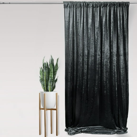 Your Chair Covers - Velvet 10 ft x 60 Inch Drape with 4 Inch Pocket Black
