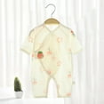 thumbnail image 2 of THDHVS Newborn Girl Outfits,Newborn Onesies Girl,Summer Newborn Baby Cute Embroidered Cotton Thin Clothes Ha Yi Short Sleeve Air-conditioned Clothing Beige 0-3 Months, 2 of 3