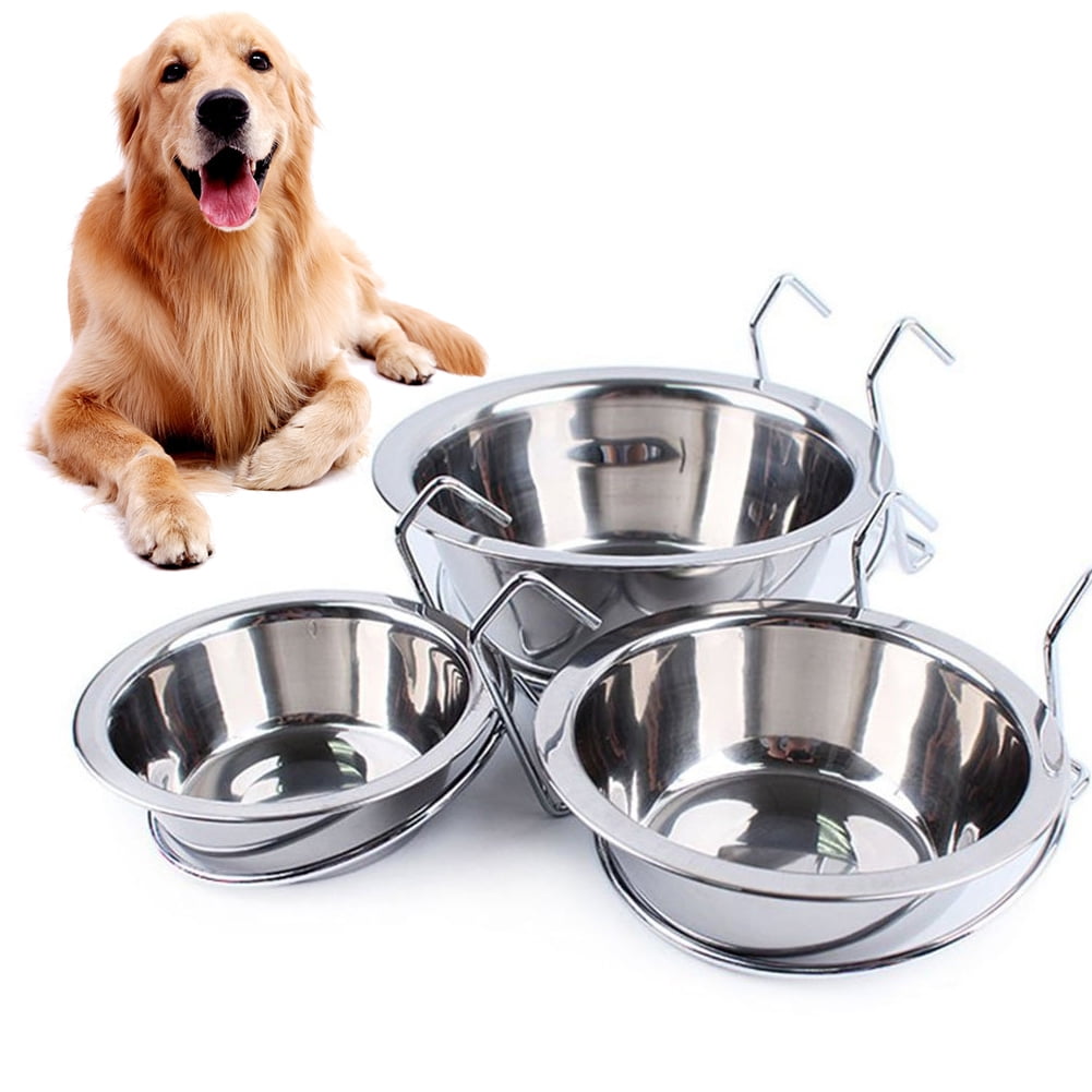 Yirtree Stainless Steel Hanging pet Bowl/Cup/Dish for Food and Water