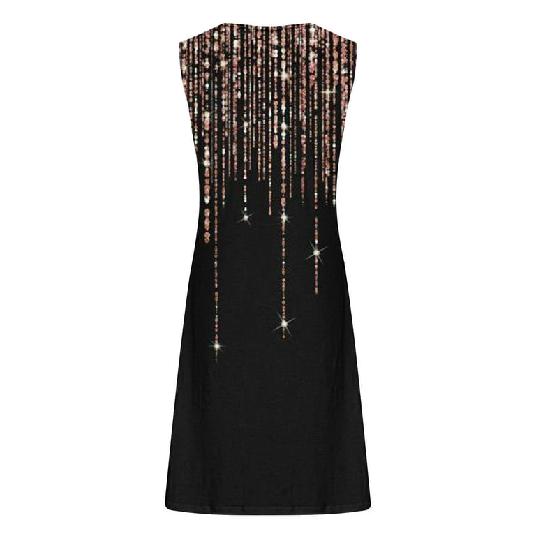 Uaswgudfs Women's Sleeveless Bodycon Summer Dress 2025 - Casual Chic Midi  Sundress with Split Hem & Buckle Strap Accents Multicolor-D XL - Walmart.com