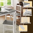 thumbnail image 2 of Joywind 5-Piece Solid Wood Dining Set – Rectangular Dining Table with 4 Chairs, Modern Grey Design for Kitchen, Dining Room & Restaurant, 2 of 9