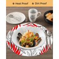 thumbnail image 3 of 15 Inch Round Placemats Set of 4, Red Leaves Non Slip Heat Insulation PP Table Mats, Abstract Modern Geometric Lines Simple Art Washable Place Mats for Kitchen Dining Party Table Decor, 3 of 7