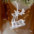 thumbnail image 3 of Guirnalda de decoración colgante para árbol de Navidad, cadena de cuentas, campana pequeña de Papá Noel, alce, copo de nieve, lazo, estrella, colgante, decoración de Año Nuevo, 3 of 5