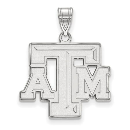 Texas A&M Large (3/4 Inch) Pendant (14k White Gold)