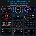 thumbnail image 7 of AFANQI OBD2+GPS HUD Gauge Car Digital Head Up Display Speedometer Turbo RPM Alarm Temp, 7 of 7