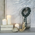 thumbnail image 2 of DecMode Green Wood Bohemian Garland Décor with Geometric Bead Details and Cream Cotton Tassel, 81"L, 2 of 7