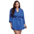 thumbnail image 1 of Plus Size Full Figure Classic Satin Robe, 1 of 2