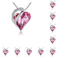 thumbnail image 2 of Minnieouse Corazón Colgante Collar Hija Cristal Gargantilla Aniversario Fiesta de disfraces Accesorios de joyería Regalos personalizados Rosa Rosado 10piezas, 2 of 6