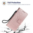 thumbnail image 2 of Allytech Embossed Mandala PU Leather Case for iPhone 13 Pro 2021(6.1"), Slim Soft TPU Bumper Anti-Scratch Flip Kickstand Detachable Lanyard Wallet Protective Case for iPhone 13 Pro, Rosegold, 2 of 6