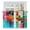 Teal Green,Sky Blue,Orange, variant on Colorful Oil Painted Tier Curtains, Modern Abstract Art Vintage Light Filtering Kitchen Curtains, 2Pcs Rod Pocket Half Window Treatments Panels for Sink Cafe Cabinet Basement 27.5x45 Inches
