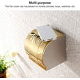 thumbnail image 3 of Porta Rollos Papel De Baño, Soporte De Papel Higiénico Dorado, Porta Papel De Baño Acero Inoxidable con Tapa Impermeable, Soporte para Papel Higiénico De Pared Fácil Instalación, 3 of 4