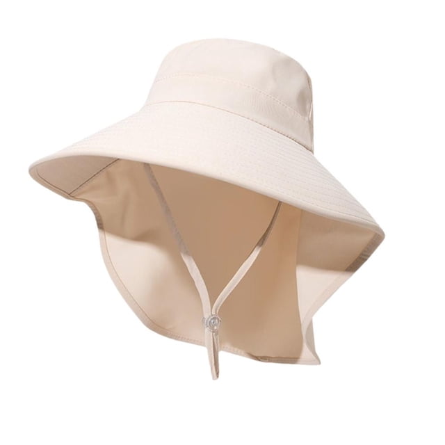 LIUZHIPENG Chapeau de Soleil à Grand Bord avec Trou pour Queue de Cheval à Rabat de Cou, Chapeau Seau Pliable UPF 50+ pour Femmes Pêche Randonnée Camping W4B3