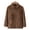 Dark Coffee Color, variant on 4-15Y Kids Boys Girls Fleece Jackets Youth Coral Velvet Zipper Tops Middle Large Children's Fall Winter Padded Casual Coats Outerwear