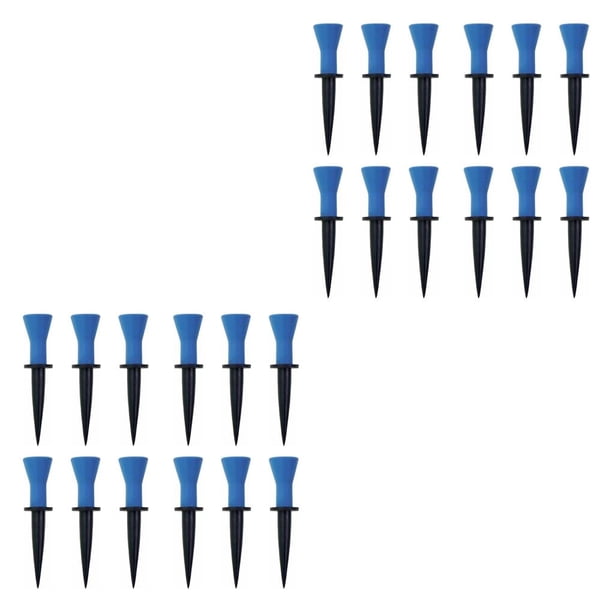 Eigraketly Paquete de 12 tees de golf Soporte de bolas de plástico Práctica para interiores y exteriores Azul 76 mm Azul 76 mm 2piezas