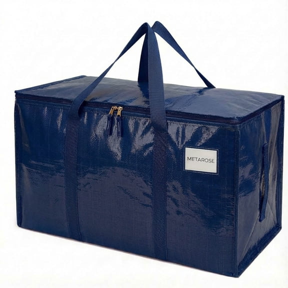 Compact Home Textile Storage Organizer with Handle and Zip Closure for Versatile Use in Closets Attics Dorms Polyester Material Great for Organization and Travel
