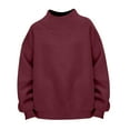 thumbnail image 6 of Lumtrix Mock Neck Sweatshirt Oversized For Women Turtleneck Cute Lightweight Pullover Long Sleeve Tops Fashion Clothes Casual Fall Winter Sweater Wine L, 6 of 7
