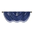 thumbnail image 1 of Madison Park Polyester Faux Silk Waterfall Embellished Valance in Navy, 1 of 6