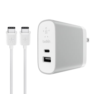 Belkin USB-C™ + USB-A Home Charger + Cable (USB (Best Usb C Battery Pack)