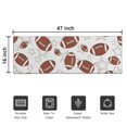 thumbnail image 5 of Football Star White Pattern Washable Non Slip Indoor Door Mat, Decorative Entry Rug for Entrance, Bedroom, Kitchen, Bathroom, 16"x47", 5 of 6
