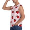 thumbnail image 3 of Haiem Men's Strawberry Print Tank Tops Summer Sleeveless Cut Off Workout T-Shirts Fitness Vest Athletic Undershirts-Medium, 3 of 8