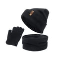 thumbnail image 1 of Juego de guantes de bufanda de gorro de invierno 3 en 1, forro interior de vellón cálido térmico de invierno, gorro de gorro de cuello cálido, guantes Sunnimix  Sombrero Bufanda y Guantes, 1 of 5
