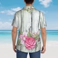 thumbnail image 6 of Bixox Men's Hawaiian Shirts Men's Vintage Wood with Floral Print Short-Sleeve Shirt-XX-Large, 6 of 8