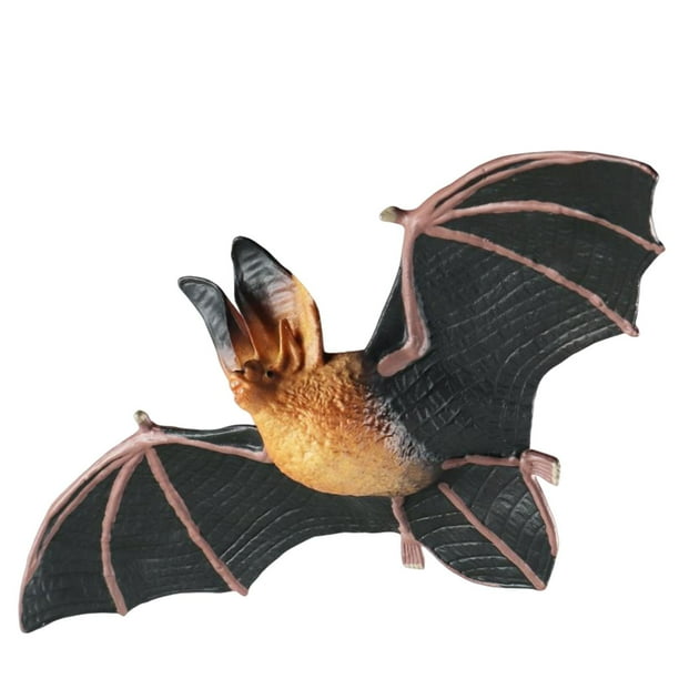 Figura de modelo de murciélago, juguetes de animales en miniatura, Mini modelo de Animal sólido simulado para cumpleaños de jardín