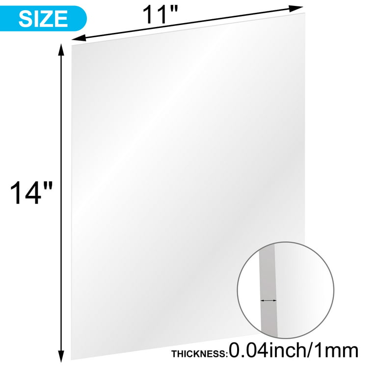 5 Pcak Acrylic Sheet Plexiglass Sheet Clear Acrylic Perspex Sheet Plastic Sheeting, Durable Water Resistant Pet Sheet, for Crafting Projects, Picture