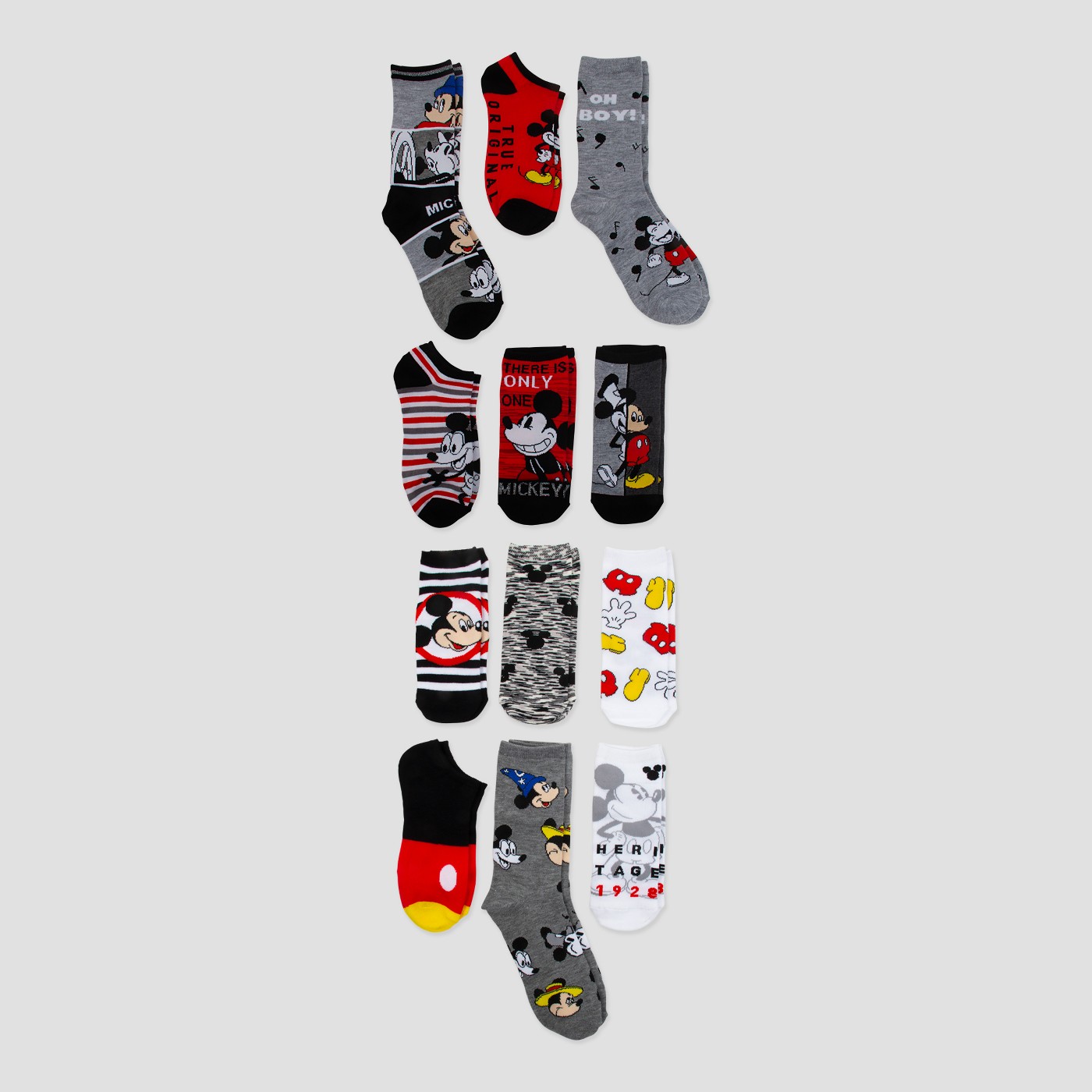 Disney Mickey Mouse 90th Anniversary Birthday Advent Calendar 12 Days of Socks