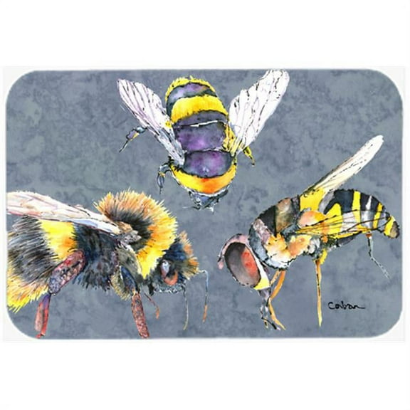 Carolines Treasures  Bee Bees Times Three Mouse Pad- Hot Pad or Trivet