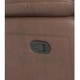 thumbnail image 5 of Modern Leather Reclining Sofa 220cm with Drop Down & Cupholders - Brown, 5 of 11