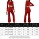 thumbnail image 2 of Pantalones Conjunto de 2 piezas para mujer, camisa con purpurina ostentosa, pantalones, ropa de fiesta para discoteca (rojo XXL) Ygjytge Rojo T XXL para Mujer, 2 of 6