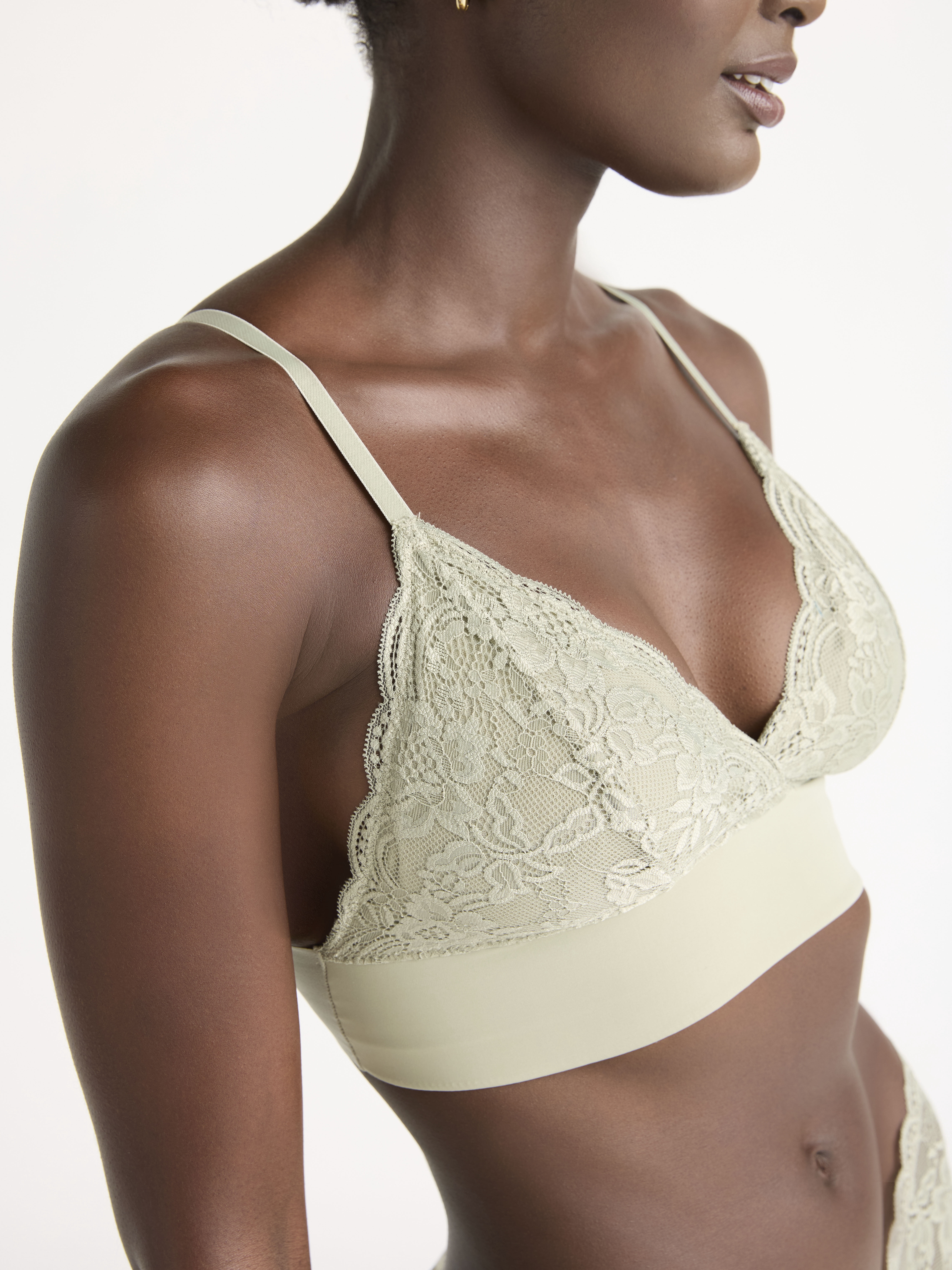 Joyspun Women's Micro and Lace Bralette, Sizes S-3XL