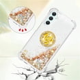 thumbnail image 2 of Glitter Clear Sparkly Bling Samsung Galaxy A24 4G Case for Women, Flowing Liquid Quicksand Cover with Diamond Ring Holder Case for Samsung Galaxy A24 4G  Gold, 2 of 14