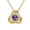 2 February -Purple, variant on Birthstone Necklace for Women 14K Gold Plated Love Knot Pendant Necklace with Cubic Zirconia Valentines Gifts for Girlfriend