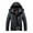 Black, variant on Lovskoo Men's and Women's Rain Jacket Technical Winter Fleece Lined Casual Waterproof Windbreaker Outdoor Sprint Coat with Plush and Thickened Cycling Warm Cotton Coat Hooded Coat Black