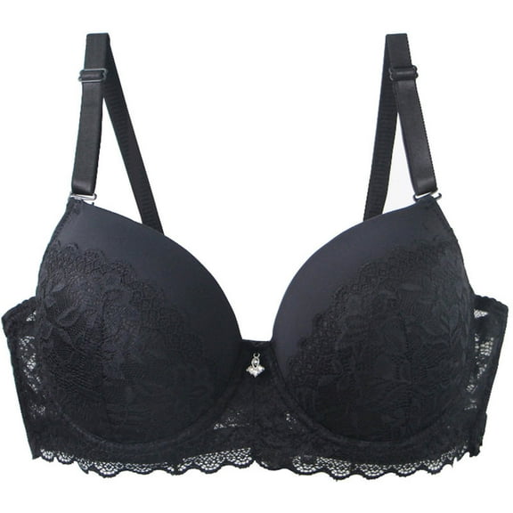 High Support Bras for Women, Plus Size Full Cup Underwire Bra, Push up Support Lift Lace Everyday Brassiere