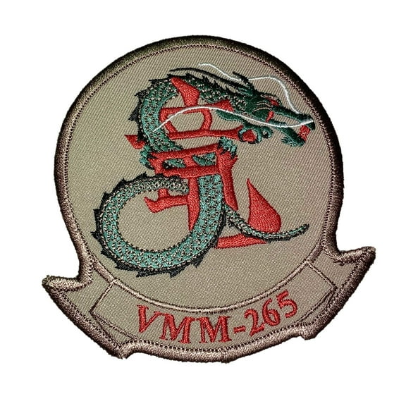 VMM-265 Dragons (Tan) Patch- Plastic Backing