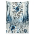 thumbnail image 2 of Ambesonne Winter Blue Tablecloth Rectangular Table Cover, Frosty Flowers Leopard, 60"x84", Slate Blue Pale Tan and White, 2 of 3