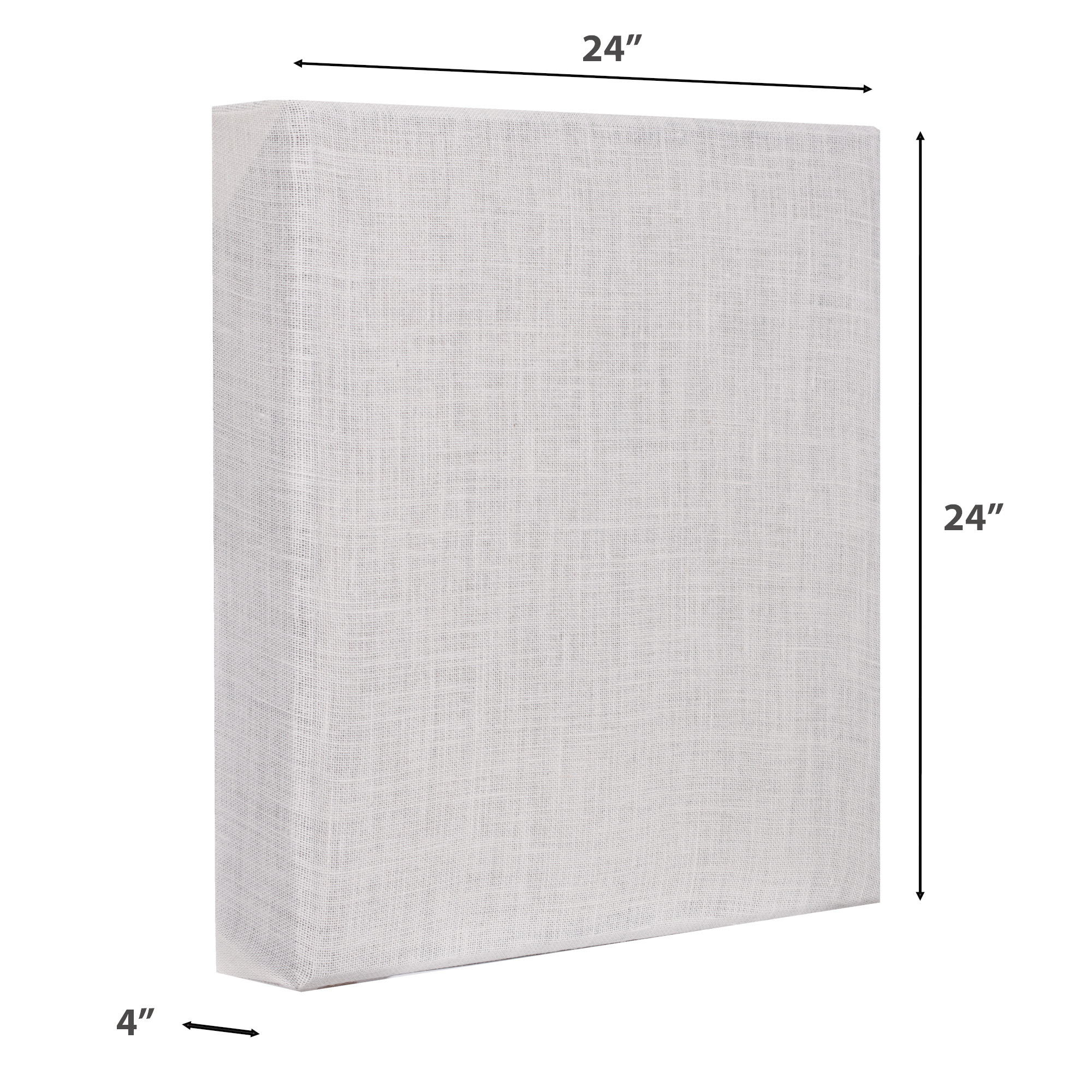 ATS Acoustics Sound Absorbing Acoustic Panel 24" x 24" x 4" Beveled Edge (Ivory)